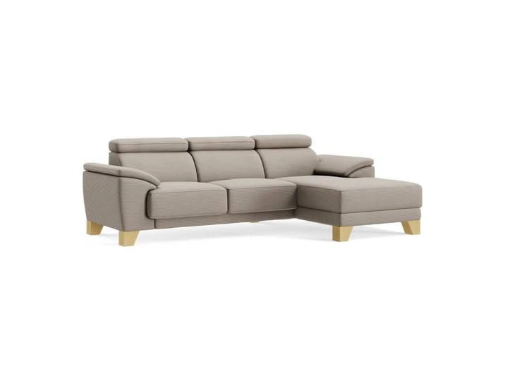 Ecksofa Lynn 2.0, Johann Jakob, cord taupe, Textil