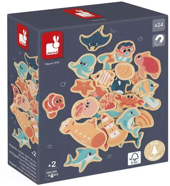 MAGNETS MONDE MARIN 24 PCS - Janod