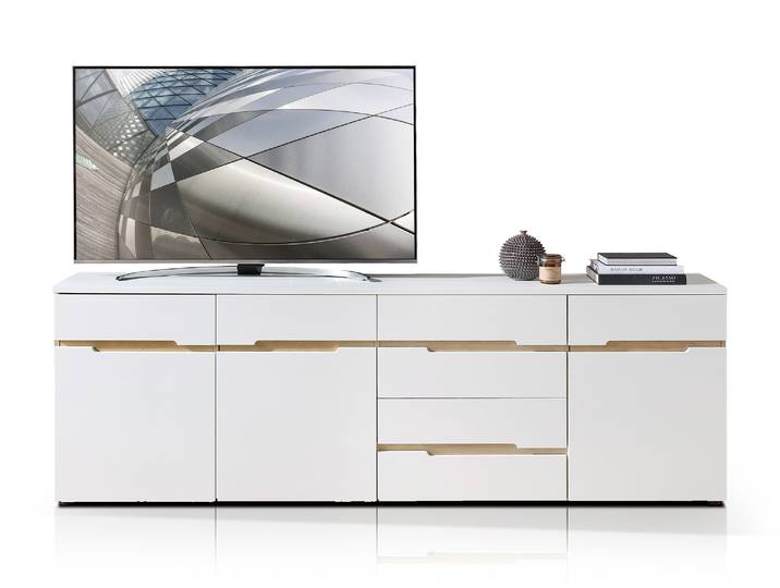 MAILAND TV-Sideboard, Material Dekorspanplatte, Weiss