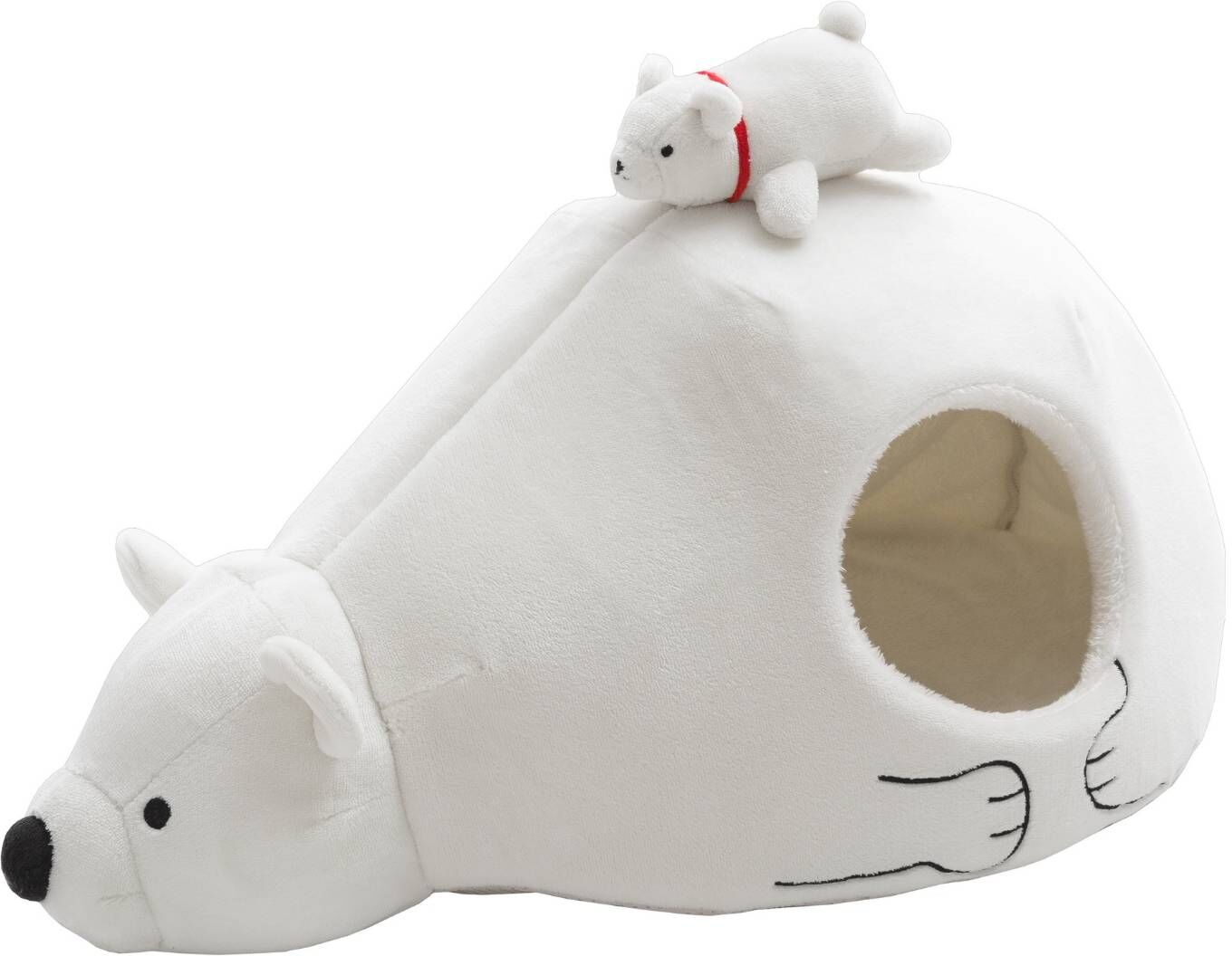 Ferribiella Cuccia per Cani di piccola taglia e Gatti Igloo White Bear / Orso Bianco 70 x 43 cm x h.40 cm