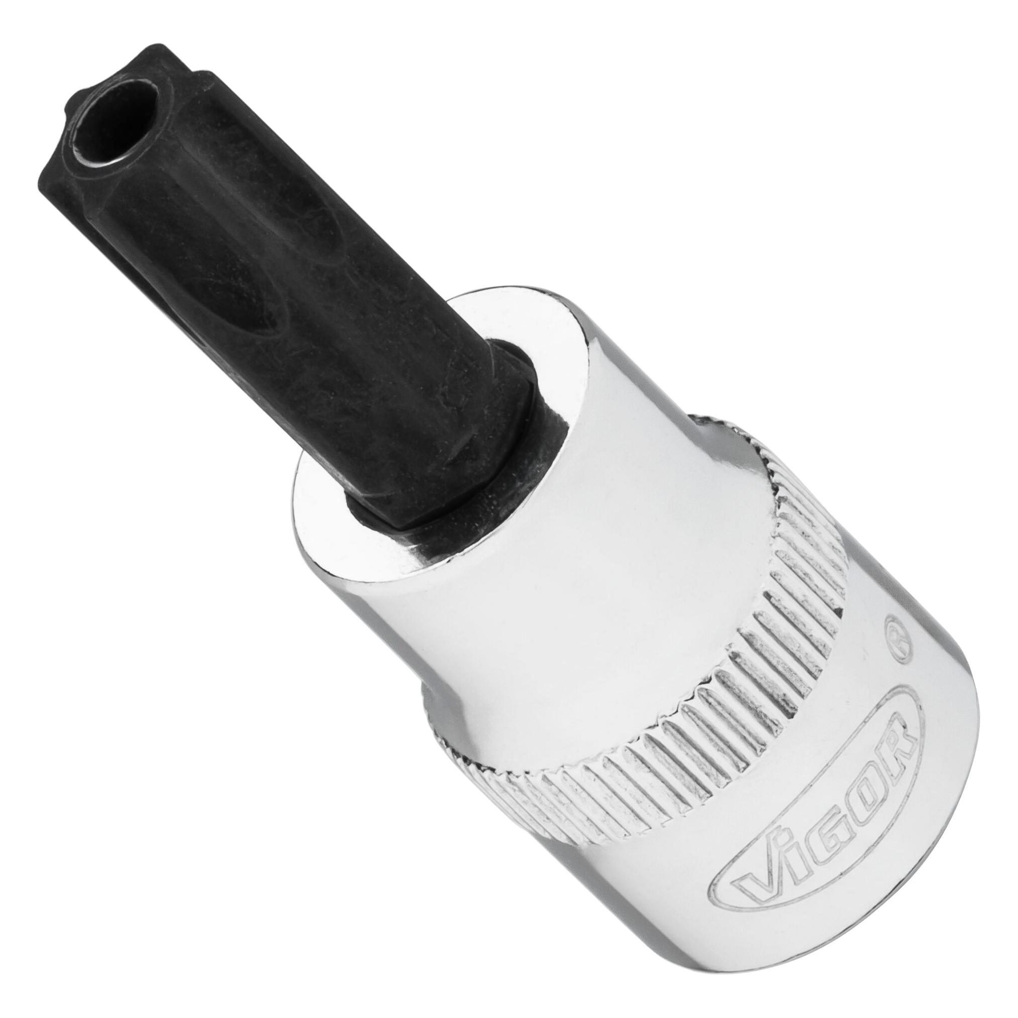 Vigor T Schraubendreher-Einsatz V2195N 3/8 Zoll (10 mm) Vierkant TH Profil SW T50H (V2195N)