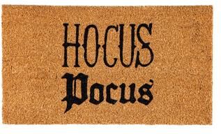 Evergreen "16 in. x 28 in. Coir Halloween Greeting ""Hocus Pocus"" Door Mat"