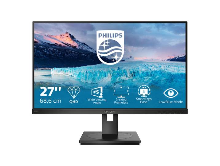 Philips S Line 275S1AE/00, 68,6 cm (27'), 2560 x 1440 pixels, 2K Ultra HD, LCD, 4 ms, Noir