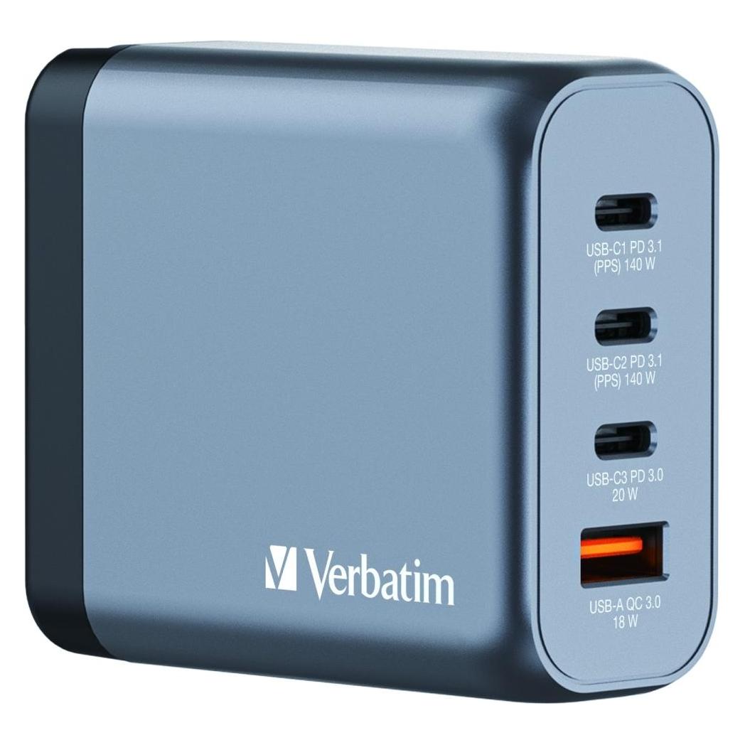 Verbatim GNC-140 GaN Charger (140 W, 4 Ports) (32203)