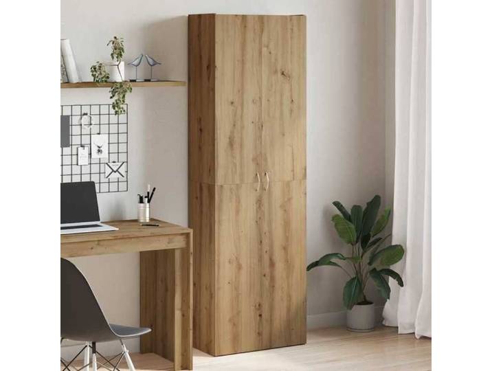 SALE 2026  Armoire de classement Brun - Buffet haut chêne artisanal 60x32x190cm - bois d'ingénierie PRO876514404