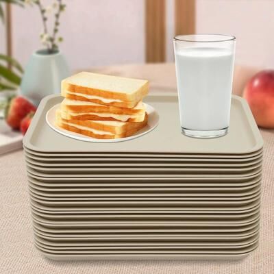 Drop Dash Deals Durable Cafeteria Serving Trays Khaki Durable Cafeteria Serving Trays Khaki
