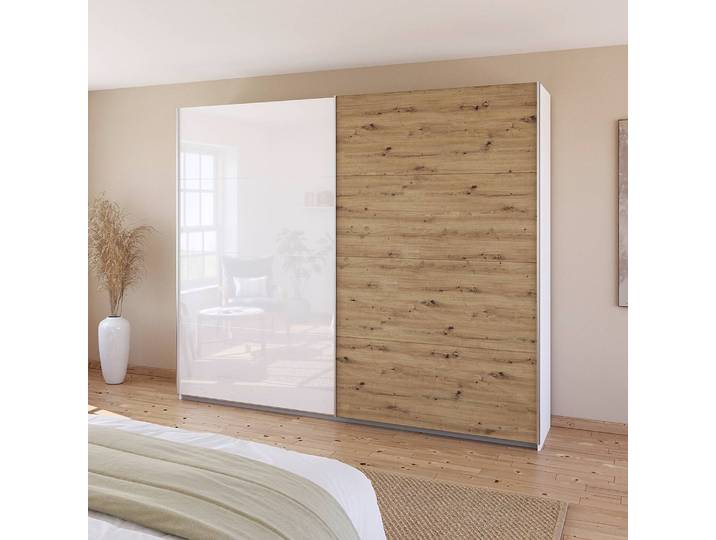 Armoire - Bicolore 271cm Blanc/Blanc brillant/Blanc alpin