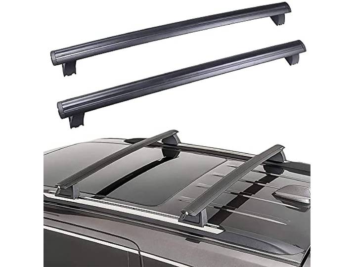 Auto DachträGer FüR Jeep Grand Cherokee 2011-2020, 2 StüCk Aluminium DachgepäCkträGer GepäCktransport RelingträGer Hochstabile Dachbox LastenträGer Schutz Dach Railing BüGel