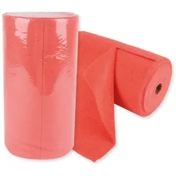HYGOCLEAN Mikrofasertücher auf Rolle 30x30 cm aus Polyester/Polyamid perforiert Rot 1 Rolle