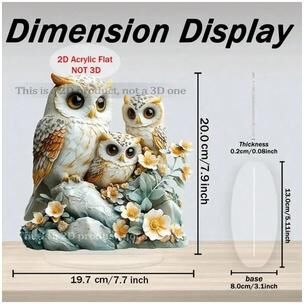 Uplifted Finds Owl Family Ornament Anime Themed Collectible Home And Office Decoration j