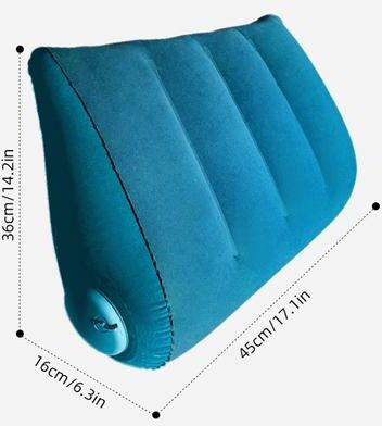 Uplifted Trends Portable Inflatable Camping Travel Pillow Lightweight Sleep Support Air Cushion For Comfortable Body Positioning peacock Blue