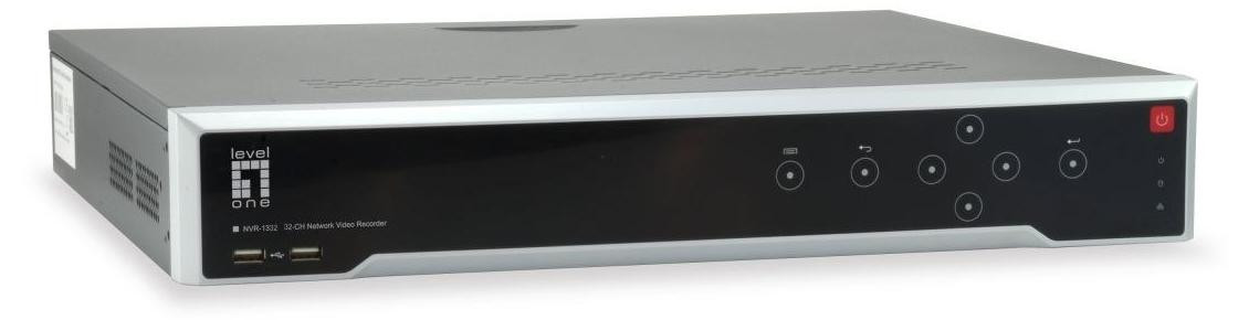 Level One NVR-1332: 32-kanaals netwerkvideorecorder met H.265-ondersteuning
