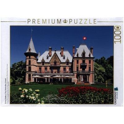 CALVENDO Puzzle Schloss Schadau in Thun (Kanton Bern, Schweiz) | 1000 Teile Lege-Größe 64x48cm Foto-Puzzle für glückliche Stunden
