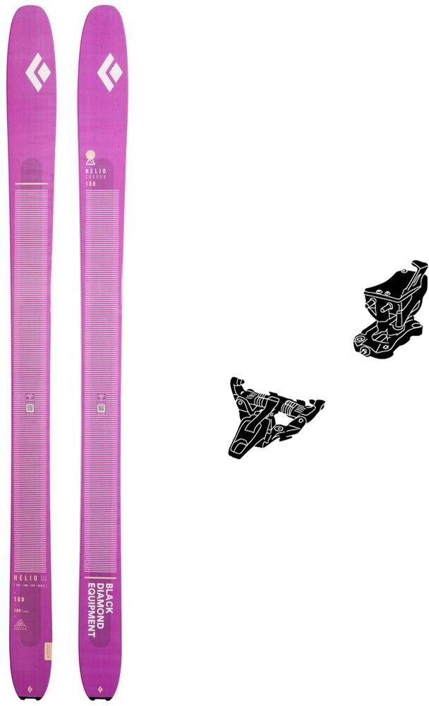 Black Diamond  - Pack Ski de randonnée Helio Carbon 108 - 173 + Speed Turn Blue - Ski de randonnée