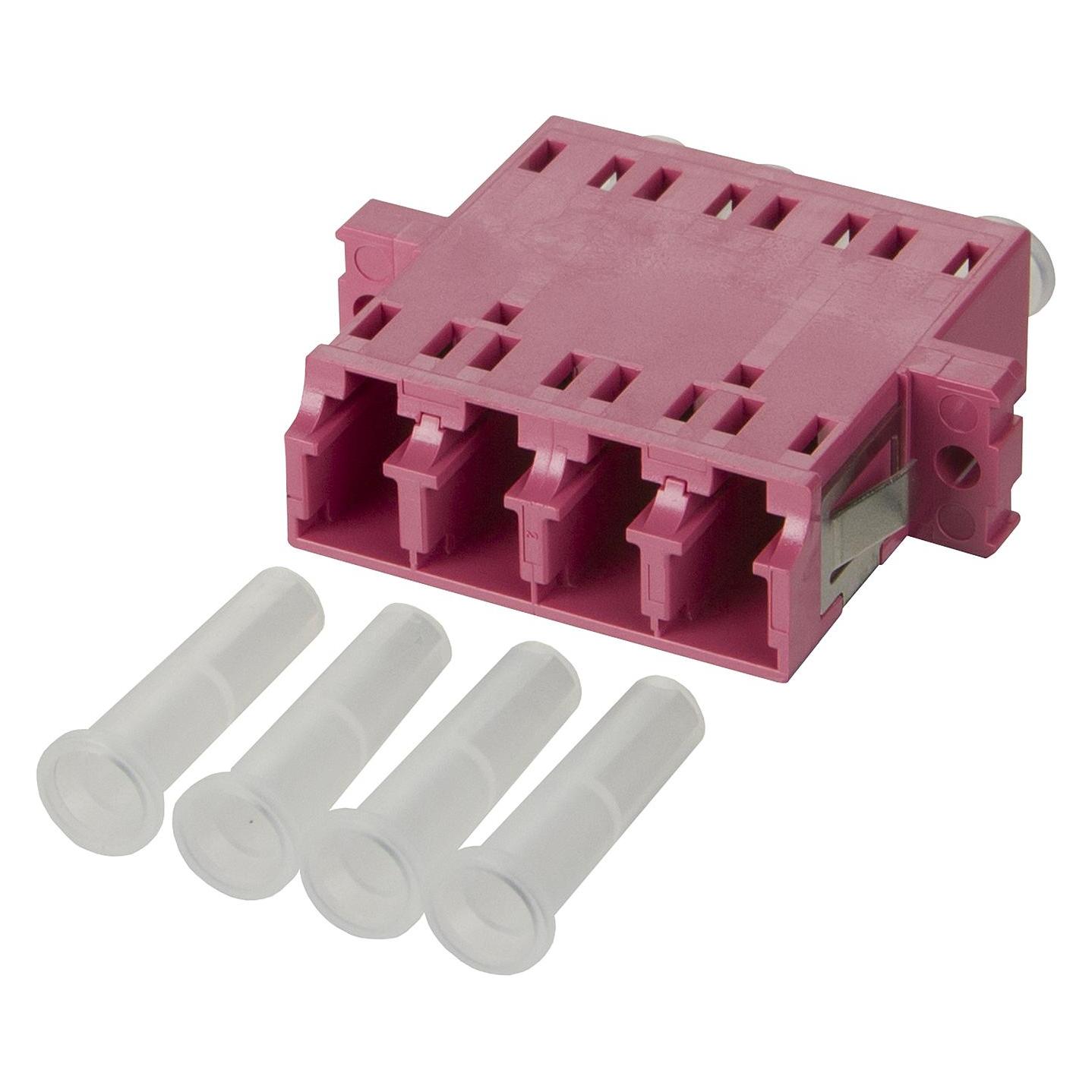Metz Connect 15090079-I OpDAT Q-LC MM Keramik OM4 erikaviolett Kupplung (Netzwerk Kupplung) (15090079-I)
