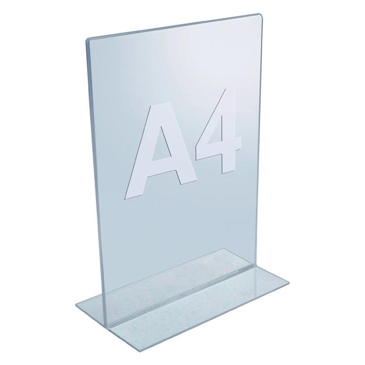 Twinco Tischaufsteller DIN A4 hoch Acryl transparent freistehend (A4 hoch) (5822-7)