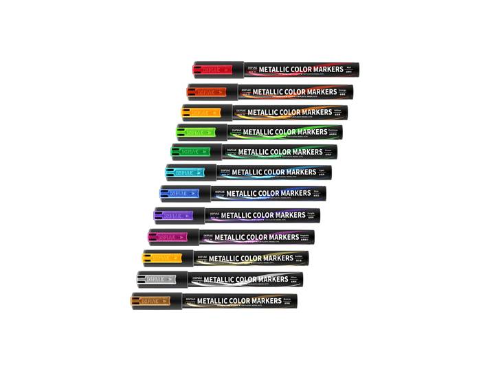 DSPIAE MKA 12 couleurs marqueurs de couleur Super métalliques pour Gundam Mecha modèle faisant passe-temps outil de bricolage