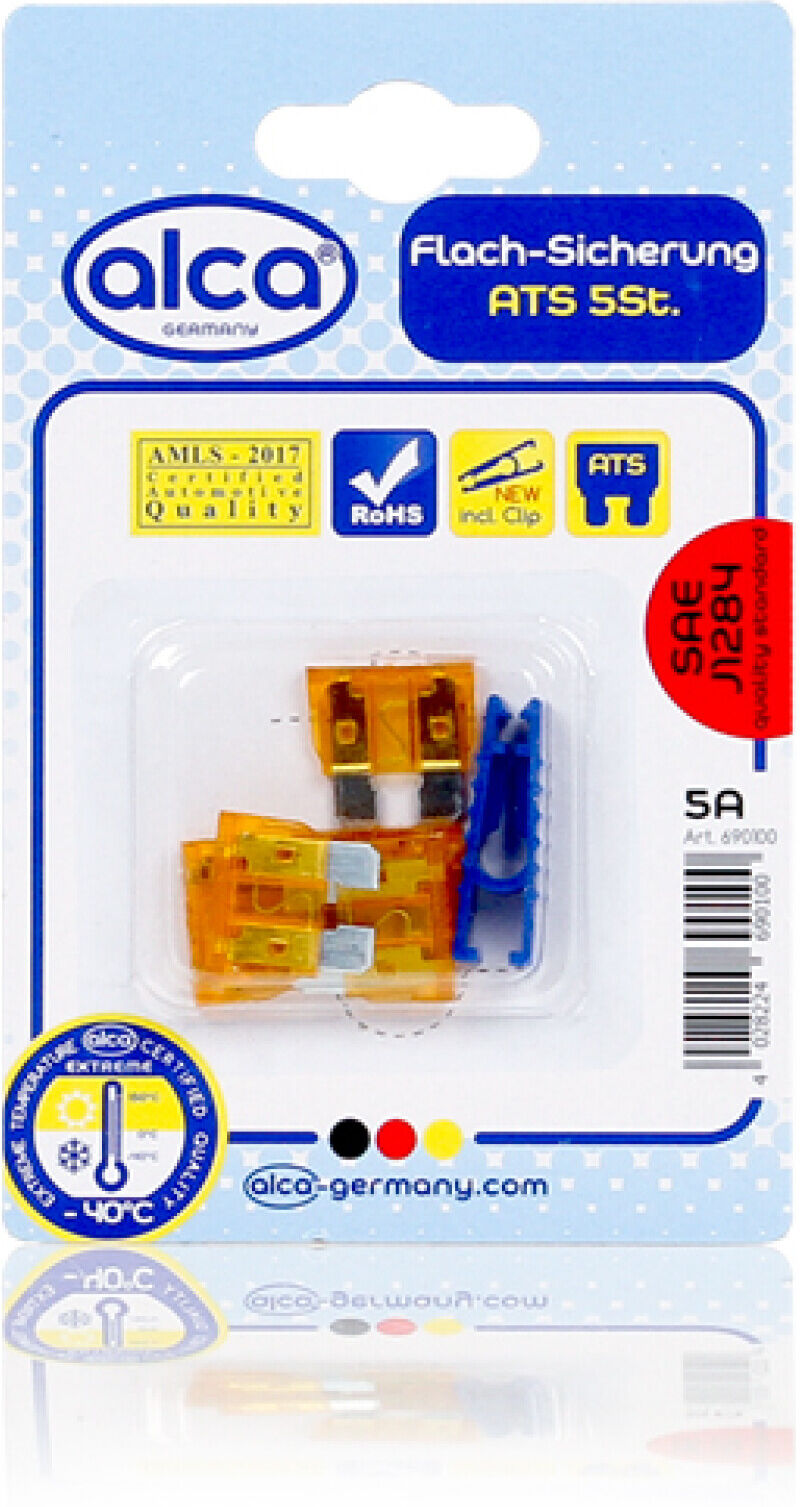 Alca Sicherung Flach-Sicherungen 5a 5st. Blister 690100