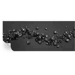 FOTOTAPETE 250x104 cm - Schwarze Klumpen