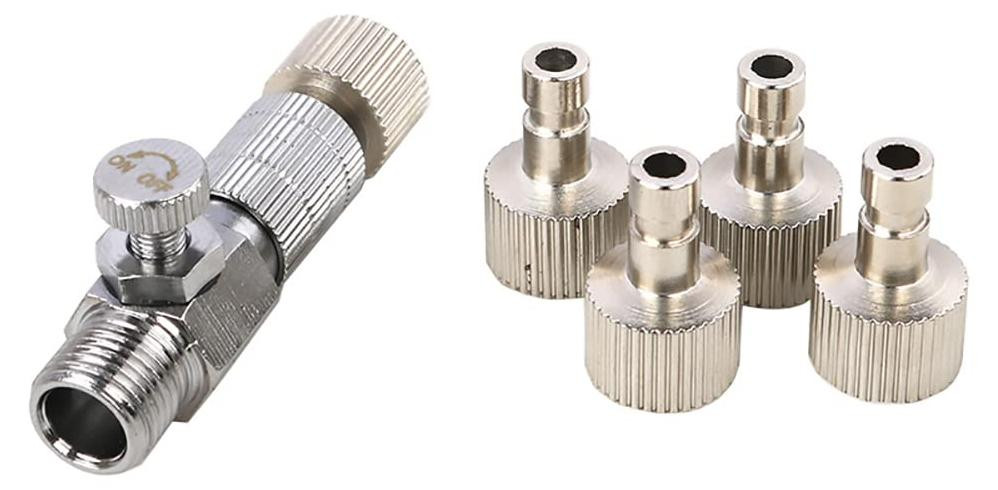 Selius Airbrush Adapter Set - 5 stuks Quick Release Disconnect voor Luchtcompressor en Airbrush Slang