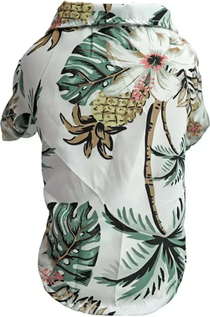 Inspire Curations Aloha Breeze Lightweight Summer Dog & Cat Vest Shirt white xl