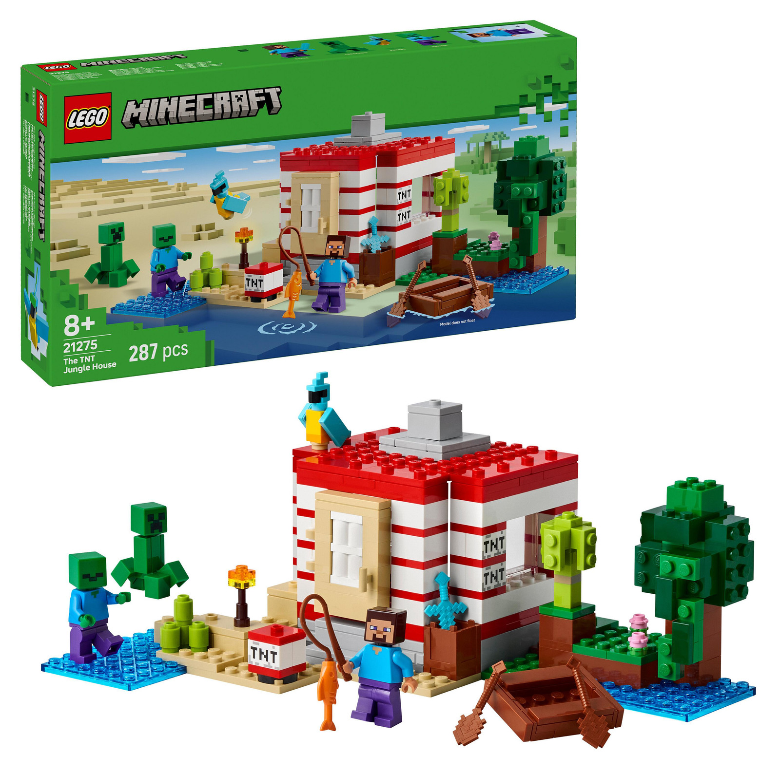 LEGO Minecraft TNT-huis in de jungle 21275