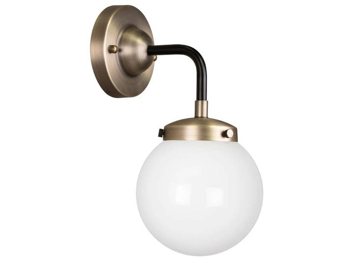 Globen Lighting Applique murale Alley 1 IP44 Laiton antique-blanc
