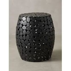 Beistelltisch Aluminium Schwarz Ø 40x46 cm - DIEMEL   Kadima Design