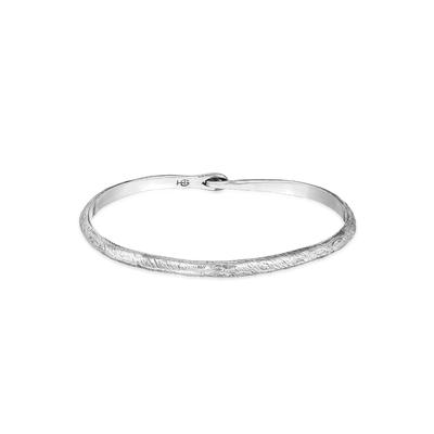 Armreif HAZE & GLORY "Armband Armreif - Hook Small gehämmert 925 Silber" Gr. 200, silber, Armbänder, Herren, Silber 925 (Sterlingsilber), Armreif