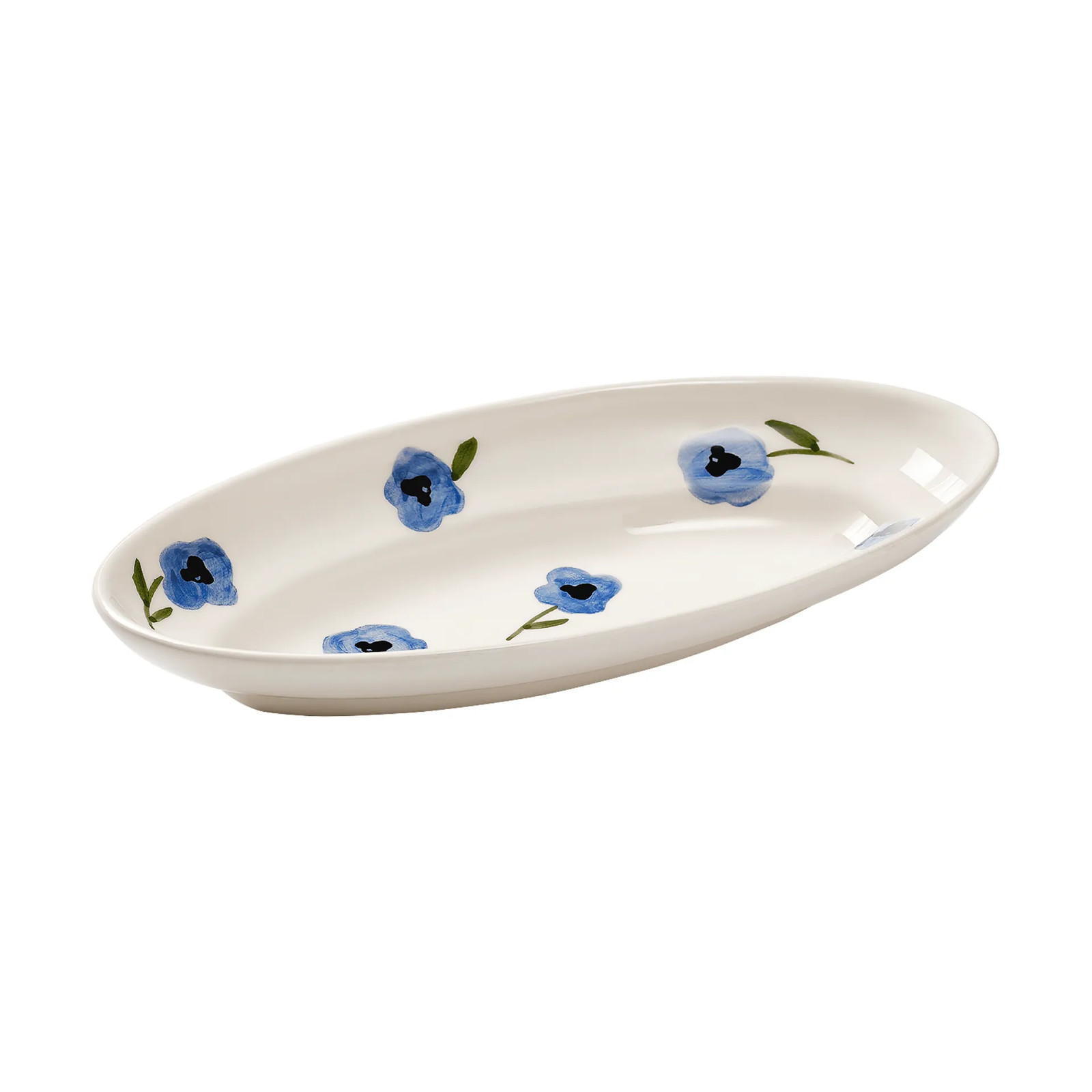 Pick a Poppy Madelen Möllard Pansy serveerschaal Blue, klein, 22,5 cm