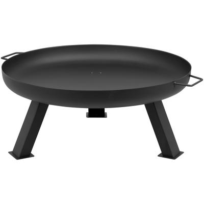 Feuerschale TEPRO "Reno", schwarz, B:93cm H:35cm L:80cm, Edelstahl, Stahl, Feuerkörbe, BxLxH: 93x80x35 cm