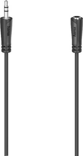 hama 00205121 Audio-Verlängerungskabel, 3,5-mm-Klinken-Stecker - Kupplung, Stereo, 5,0 m