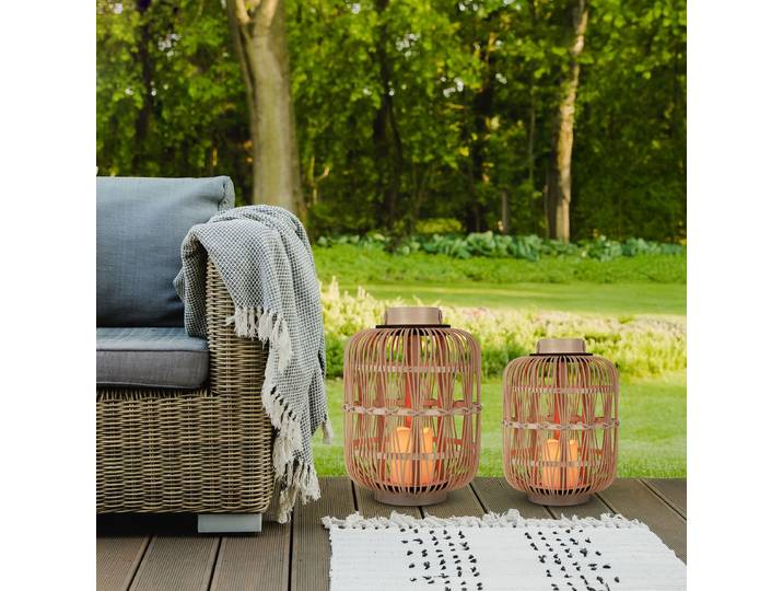 Lampe solaire déco LED Type B 33cm Marron