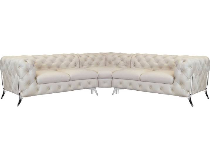 Home affaire Chesterfield-Sofa Amaury L-Form, Chesterfield-Optik, Breite/Tiefe je 262 cm, Fußfarbe wählbar