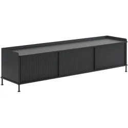 Muuto Enfold Sideboard, 186 x 48 cm, schwarz / anthrazit
