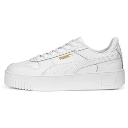 PUMA Carina Street Plateau Sneaker Damen 01 - PUMA white/PUMA white/PUMA gold 38.5