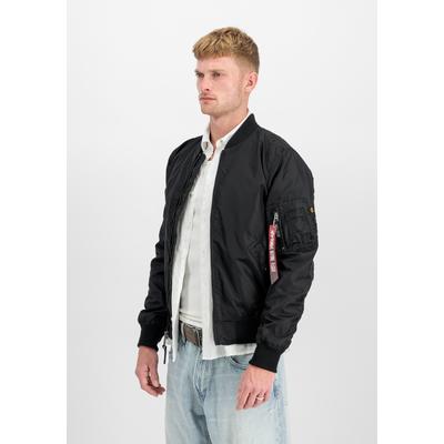 Bomberjacke ALPHA INDUSTRIES "MA-1 TT Light Slim", Herren, Gr. L, schwarz, Shell: 100% Nylon. Lining: 100% Nylon, Jacken Bomberjacke