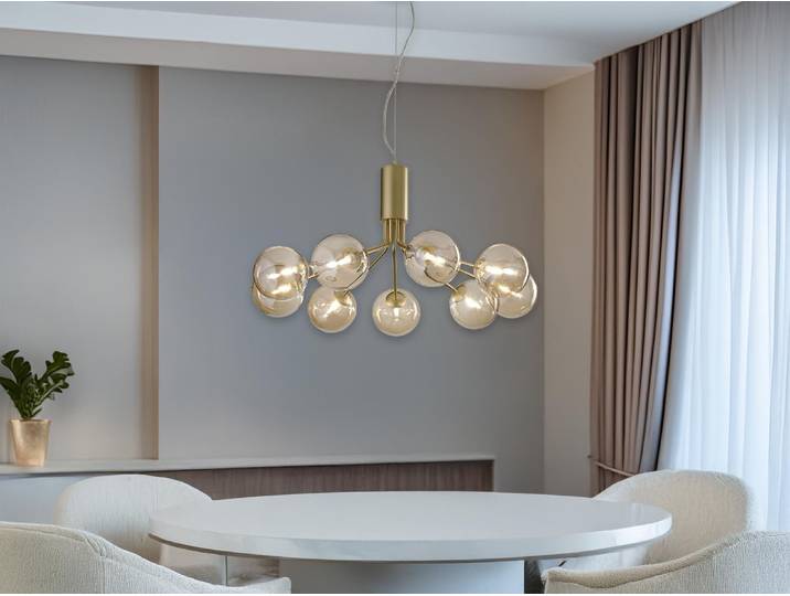 Pendelleuchte Honey Gold 9-flammig