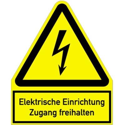 Schild Elektrische Einrichtung Zugang freihalten, Kombischild, Kunststoff, 200x244 mm