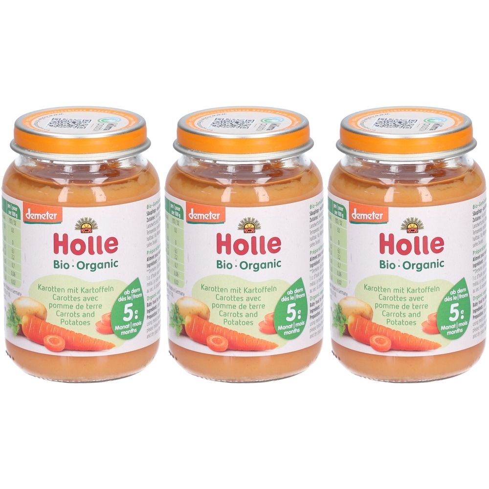 Holle Kürbis, Zucchini & Kartoffel x3 3x190 g Set