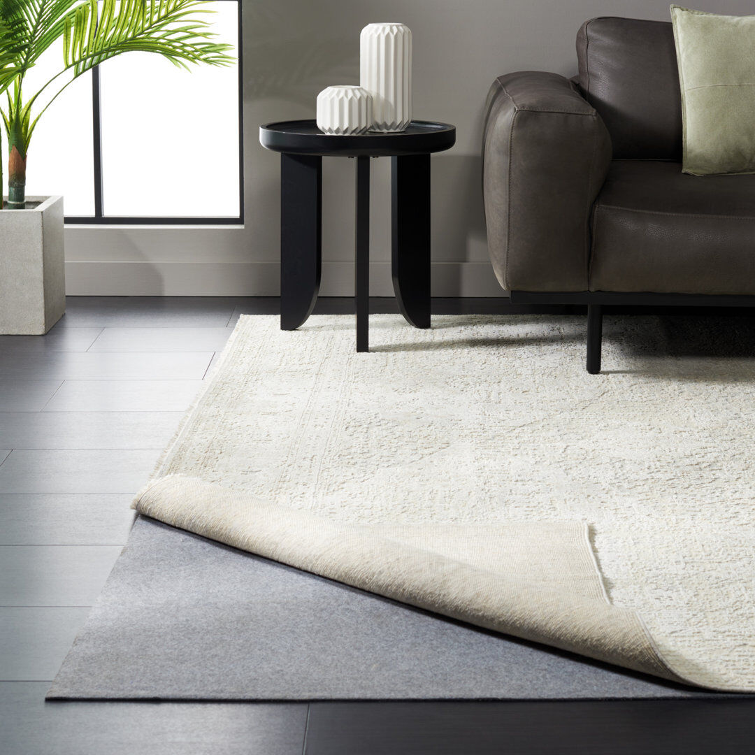 Symple Stuff Area Rug Gray Round 183cm