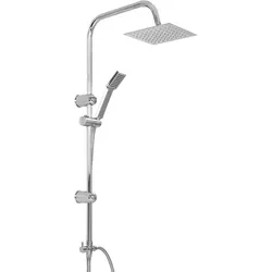 Helloshop26 - Doppel-Duschset mit Handbrause und verstellbarem quadratischem Duschkopf für Badezimmer zu Hause für den Innenbereich 02_0003785