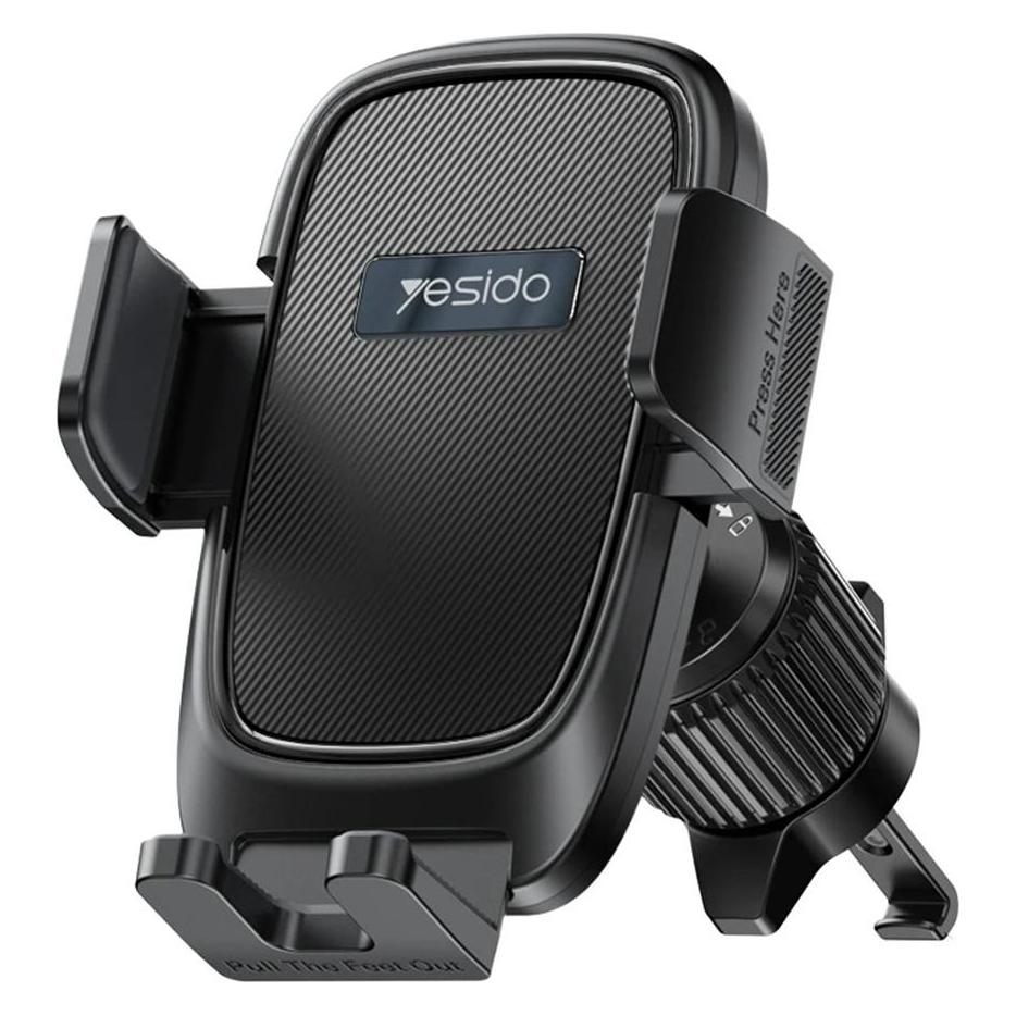 Yesido - Car Holder (C241) - for Air Vent, Balanced Three-Point, 4.7-7.2inch Phones - Black (47608576)