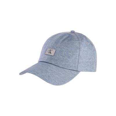 Baseball Cap CALVIN KLEIN JEANS "MONOLOGO EMB BB CAP - HEATHERED", Herren, blau (grau heather), Web, Kunstfaser, unifarben, Caps, Regular fit und größenverstellbar