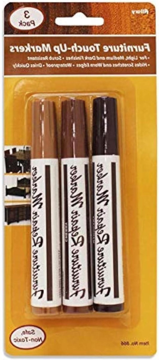 Meubels Touch-Up Markers Bruin - 3 Stuks - Krasverwijderende Stiften met Waterdichte Formule