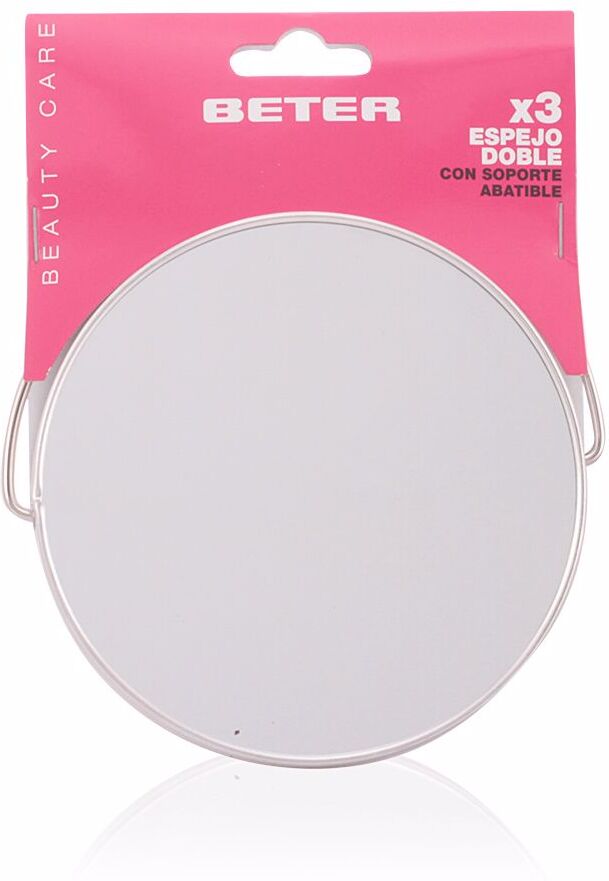 Beter Espejo metálico doble x3 con soporte abatible 12,2 cm 1 u