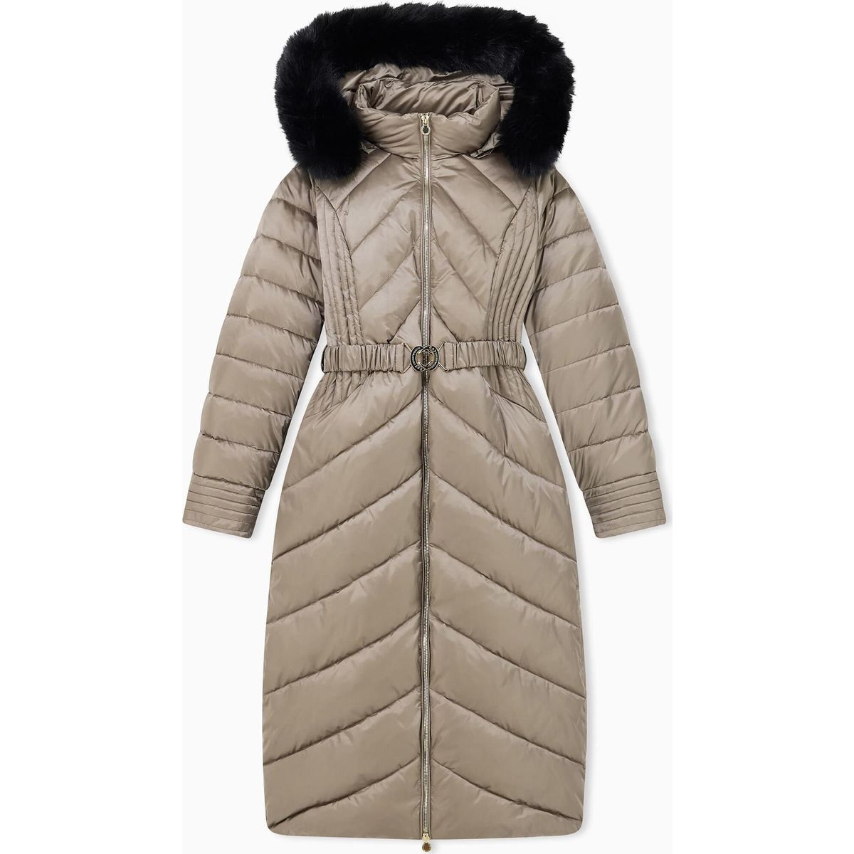 EA7 Mountain Winter Jackets W Slim Long Jackets Medium Padded Shiny cinder (U6100) M 7W001501 AF25639-U6100-M