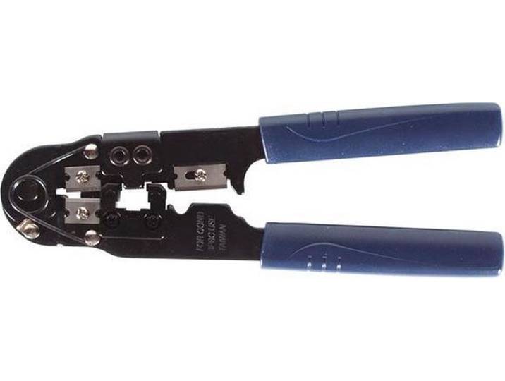 Toolland Krimptang - 8P8C (RJ45) modulaire connector - Multifunctioneel - Oranje