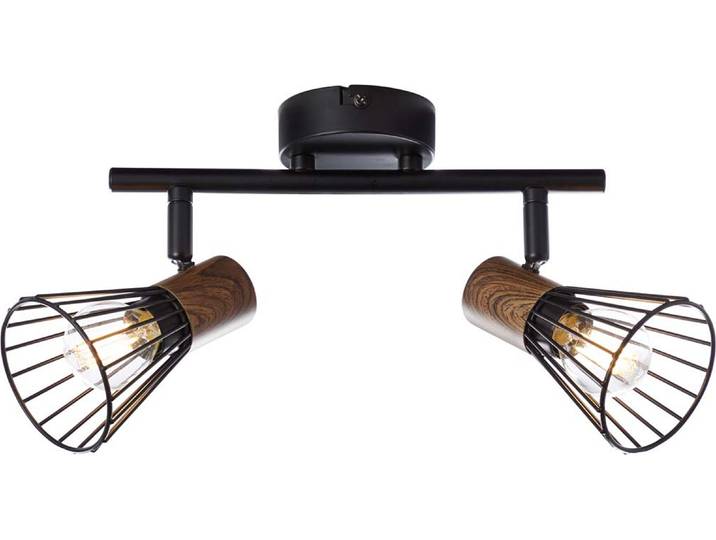BRILLIANT Spotrohr, 2-flammig Manama schwarz IP20 E14 18 Watt dimmbar g. f. Tropfenlampe