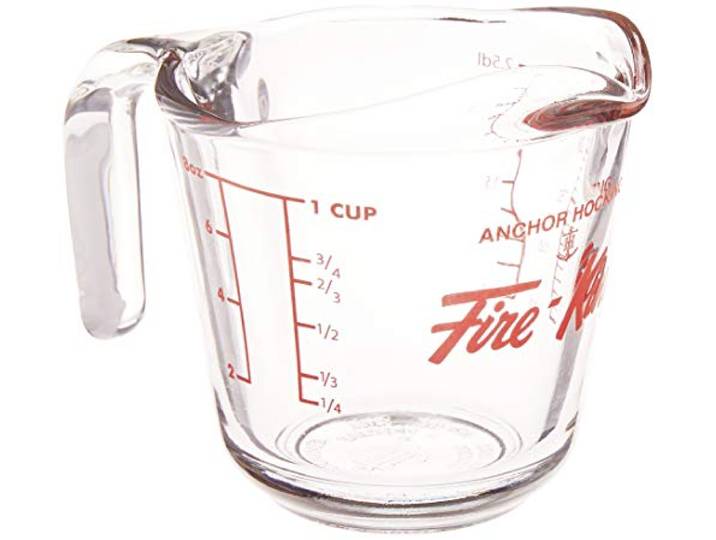 Anchor Hocking Fire-King Messbecher, Glas, farblos, 1-Cup